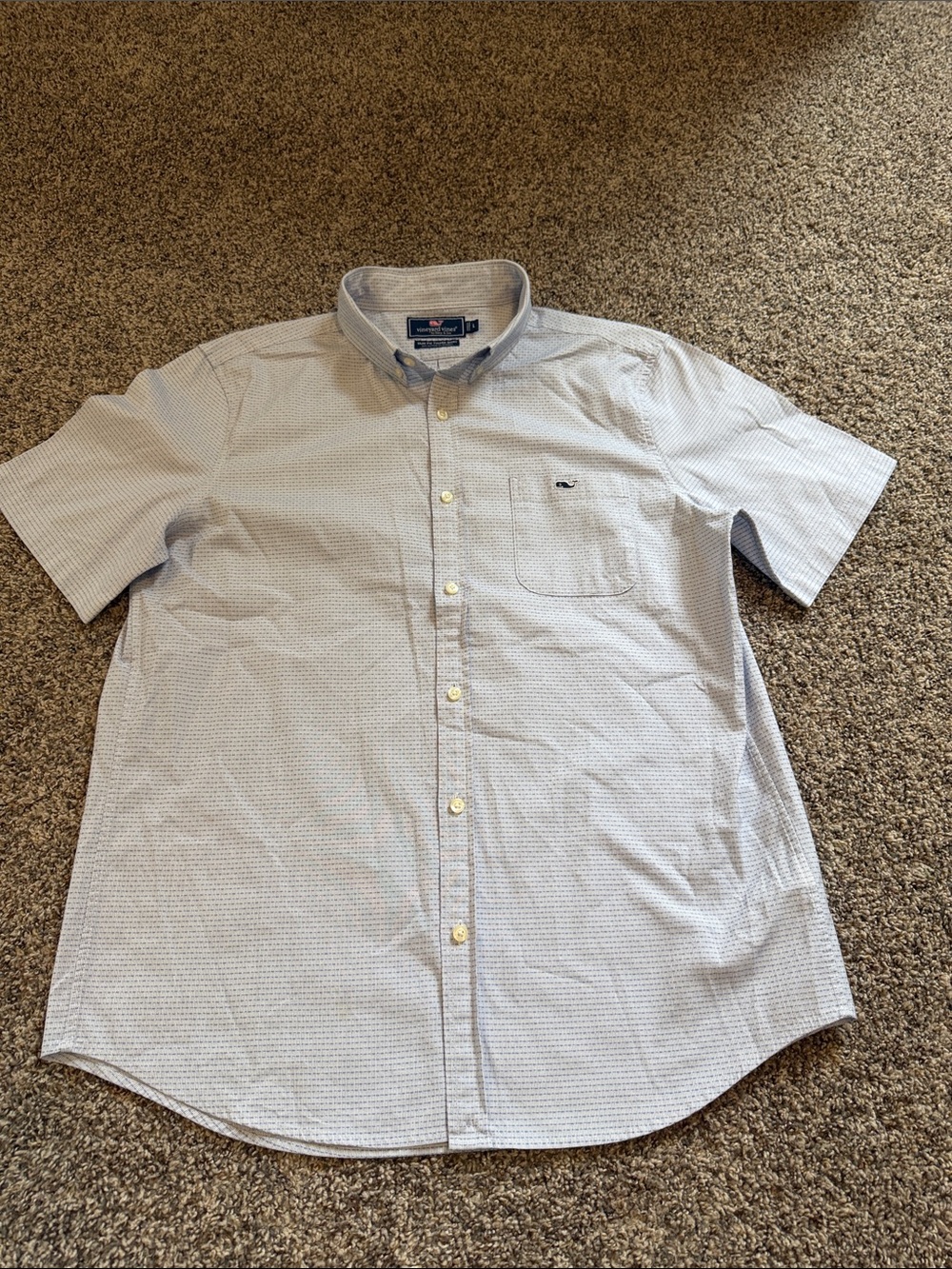 Vineyard Vines Men's Slim Fit Tucker Short Sleeve Button Down Shirt Size Large